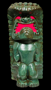 Image 1 of Tiki Classics Large 12" Wireless Ceramic Ku Tiki Lamp ANCIENT RELIC Edition