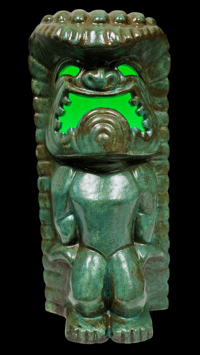 Image 2 of Tiki Classics Large 12" Wireless Ceramic Ku Tiki Lamp ANCIENT RELIC Edition