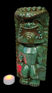 Image 6 of Tiki Classics Large 12" Wireless Ceramic Ku Tiki Lamp ANCIENT RELIC Edition