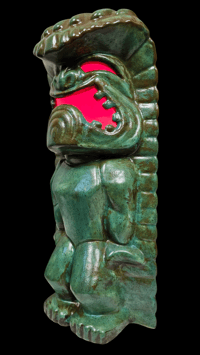Image 5 of Tiki Classics Large 12" Wireless Ceramic Ku Tiki Lamp ANCIENT RELIC Edition