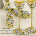 Image of Blue Floral Cake Knife and Server Set