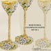 Image of Blue Floral Champagne Flutes and Cake Cutting Set