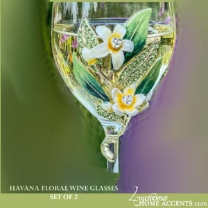 Image of Havana Floral Wine Glasses