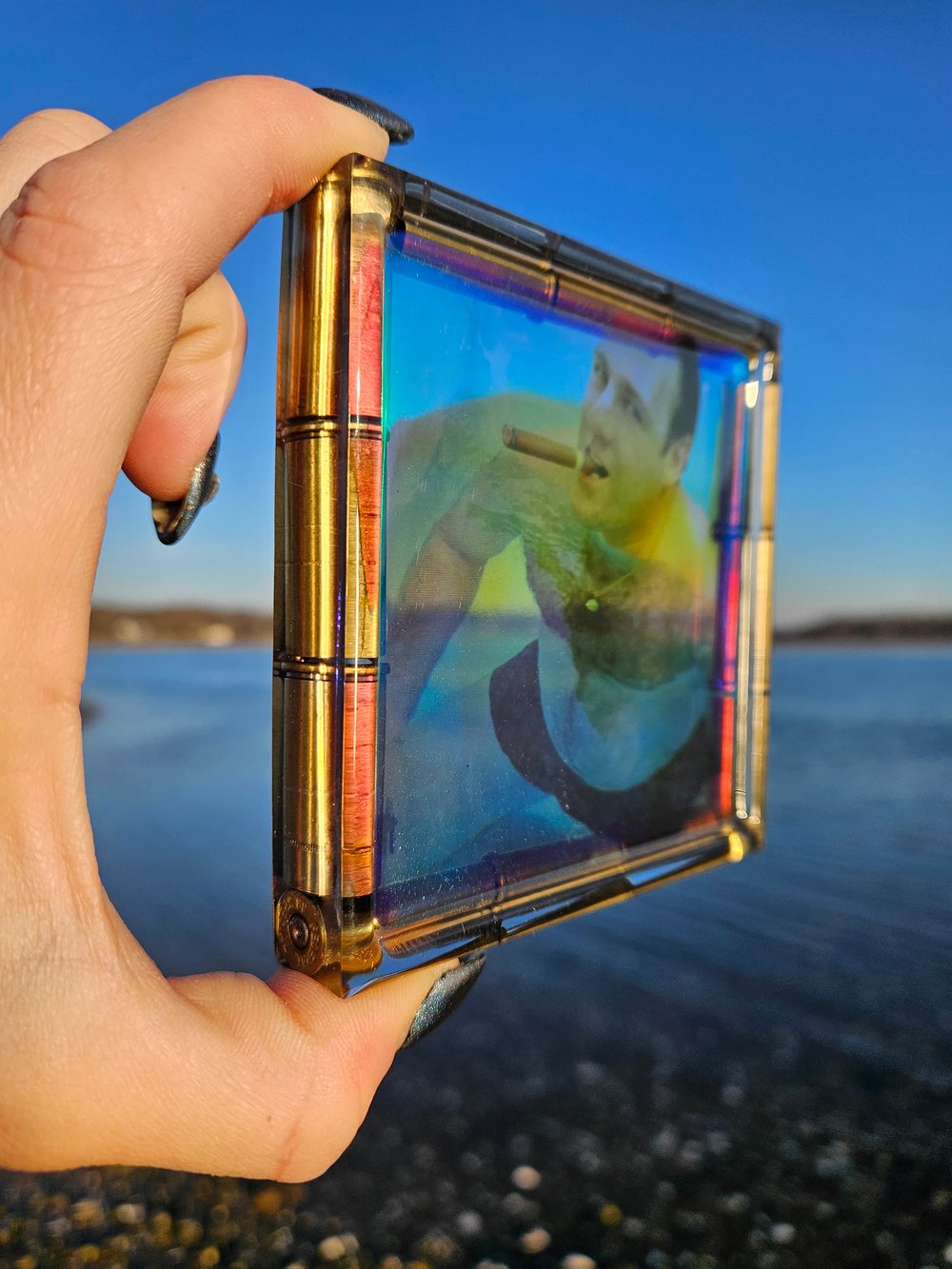Image of Iridescent Tony in Da Pool Square Coaster