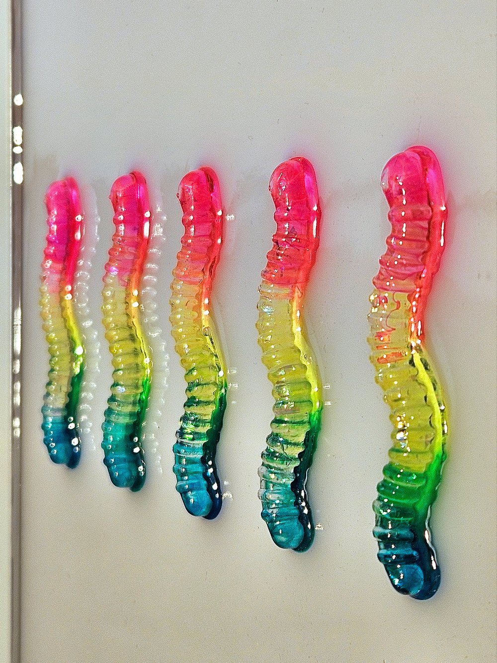 Image of 3-D Rainbow Gummy Worm Framed Wall Art