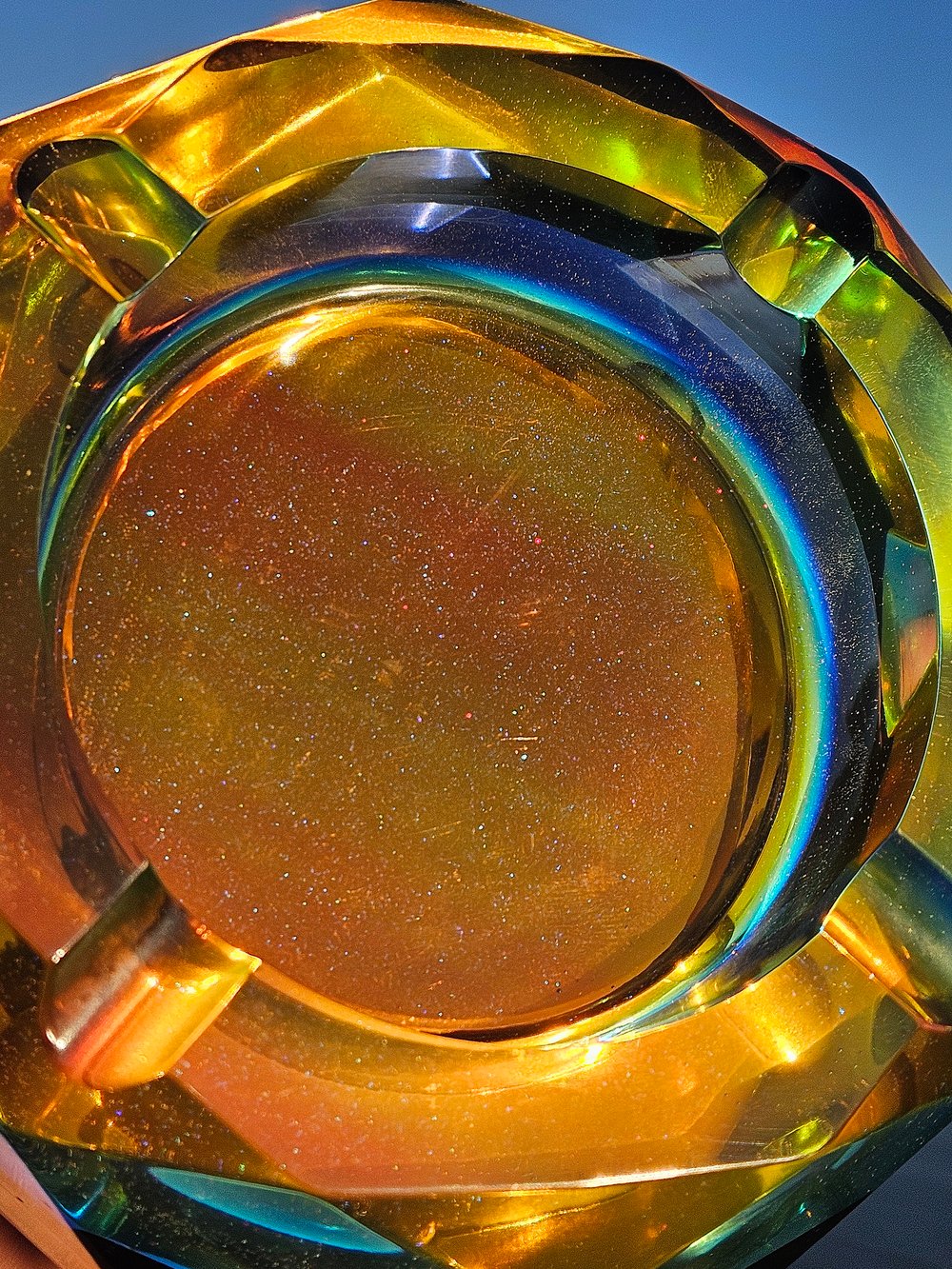 Image of Iridescent Ashtray: Black 