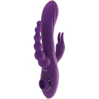 Image 2 of Fourgasm Triple Stimulator Sucking Rabbit Vibe in Purple