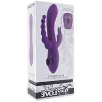 Image 1 of Fourgasm Triple Stimulator Sucking Rabbit Vibe in Purple