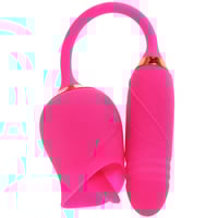 Image 2 of Pink Pussycat Licking Rose Vibe