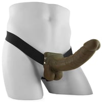 Image 6 of Fetish Fantasy 9 Inch Hollow Strap-On with Balls in Chocola