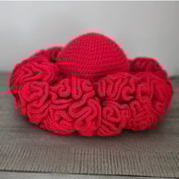 Image 1 of Signature Red Ruffle Hat