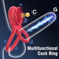Image 2 of Cock Ring With Male Rose Clit Vibrator for Couples