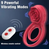 Image 3 of Cock Ring With Male Rose Clit Vibrator for Couples