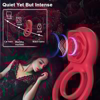Image 4 of Cock Ring With Male Rose Clit Vibrator for Couples