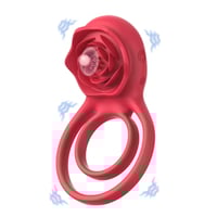 Image 7 of Cock Ring With Male Rose Clit Vibrator for Couples