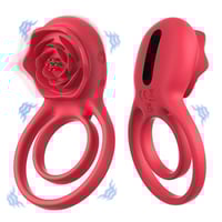 Image 9 of Cock Ring With Male Rose Clit Vibrator for Couples