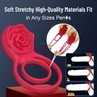 Image 15 of Cock Ring With Male Rose Clit Vibrator for Couples