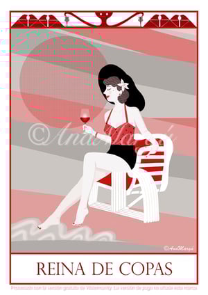 Lámina Tarot 'Reina de Corazones' / 'Queen of Hearts'