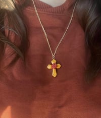 Image 2 of Rose Cross necklace
