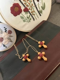 Image 3 of Rose Cross necklace