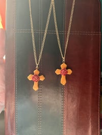 Image 4 of Rose Cross necklace