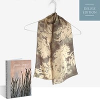 Image 1 of 'The Art of Susan Unger' book + Stone peony chiffon foulard (222) 