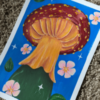 Strawberry mushroom | original painting