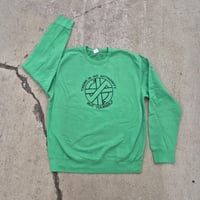 Image 1 of Crass "There Is No Authority But Yourself" green sweater
