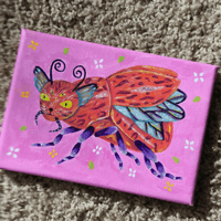 Image 1 of Cat beetle painting | original art