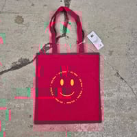 Image 1 of "It's Fine" Smiley Face red tote bag