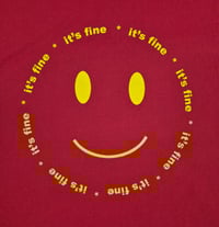 Image 2 of "It's Fine" Smiley Face red tote bag