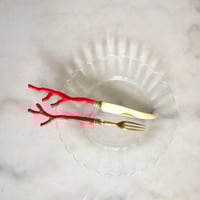 Image 1 of Duo Couverts Corail - Fourchette & Couteau 1