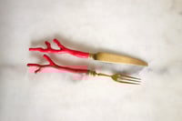 Image 2 of Duo Couverts Corail - Fourchette & Couteau 1