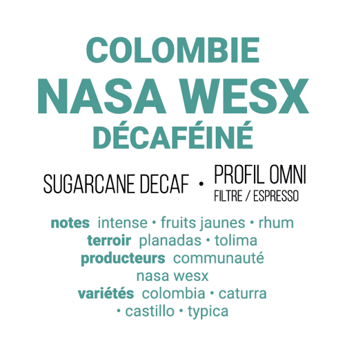 Image of Nasa Wesx [DECA] - Colombie | FILTRE & ESPRESSO