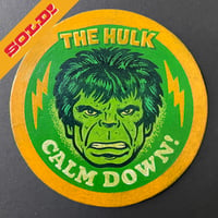 Image 1 of "CALM DOWN!" Cowhide Leather Patch