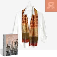 Image 1 of 'The Art of Susan Unger' book + Tassar silk animal foulard with ombre fringe (425)