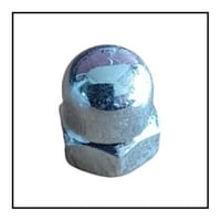 Image 1 of Wing Nuts and Dome Nut in bright finish, hex M6 & M8