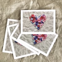 Image 1 of Petal heart note cards.