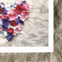 Image 4 of Petal heart note cards.