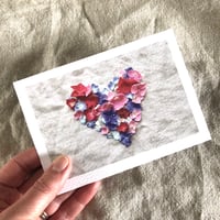 Image 3 of Petal heart note cards.