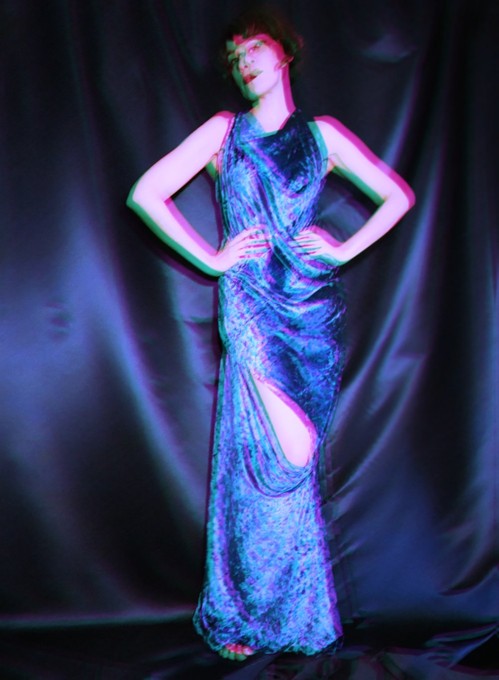 Image of Vestido Blue Velvet