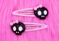 Image 2 of Kawaii Skull Hairclips