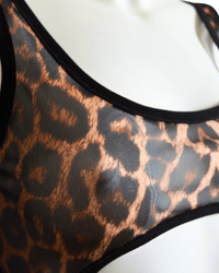 Image 4 of The REVOLUTION bodysuit in leopard mesh