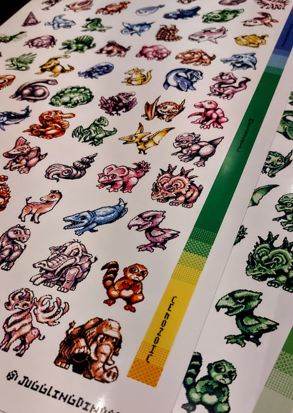 Image of Paleo Pixelart 11x17 print