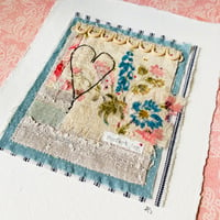 Image 3 of Artwork Wall art - antique textile collage - Perfect day #a