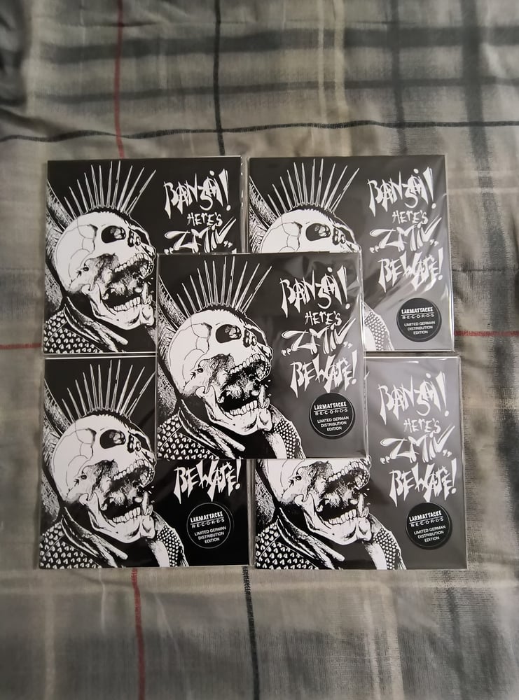 Image of ZMIV - "Banzai ! Here's "Zmiv" Beware !" 7" (with booklet)