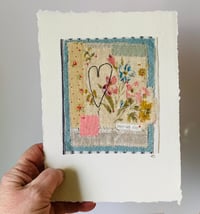 Image 3 of Artwork Wall art - antique textile collage - Perfect day #b