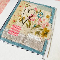 Image 4 of Artwork Wall art - antique textile collage - Perfect day #b