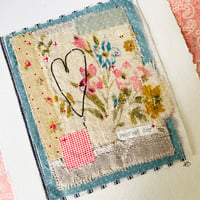 Image 5 of Artwork Wall art - antique textile collage - Perfect day #b