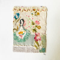 Image 1 of  Artwork - textile collage - girl and Bee (B)